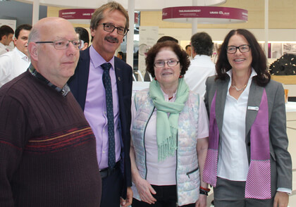 left to right: Mr Gutjahr, Frank Diez (Board Chairman of LEUCO), winner Traude Gutjahr, Andrea Müller (Assistant with LEUCO)