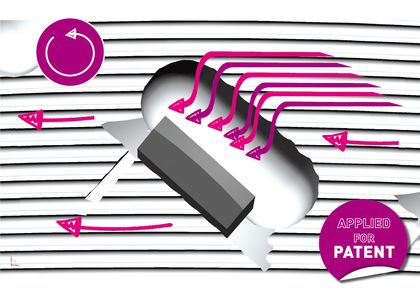 LEUCO airFace Design: A closer look at the surface structure of the body reveals a gullet with an 